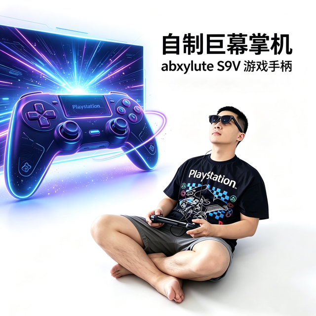 DIY"巨幕掌机"：abxylute S9V手柄+VITURE Pro2眼镜=随身娱乐中心