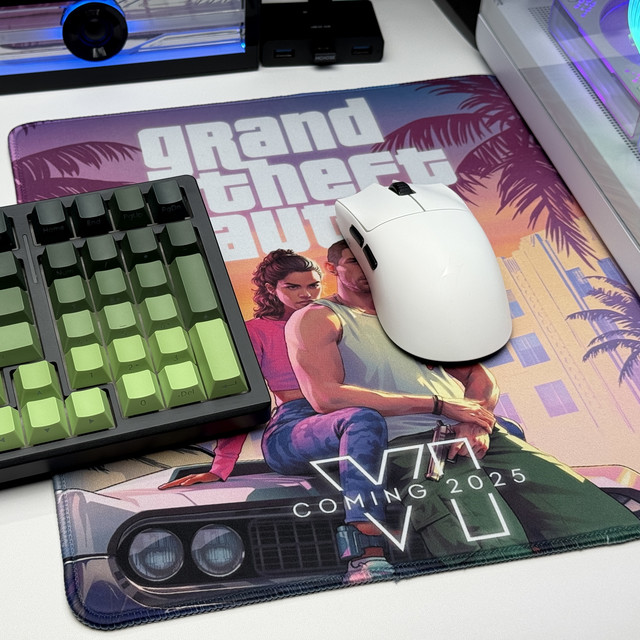 《GTA6》即将发售，我花18块钱给自己定制了张GTA6鼠标垫