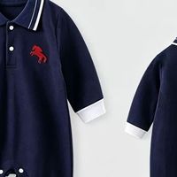四季万能打底！YiErYing全棉婴儿长袖连体服一键搞定
