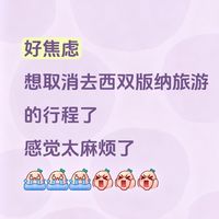 好焦虑!想取消西双版纳行程了,感觉太?