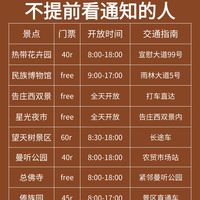 来西双版纳旅游,不废话的旅游攻略