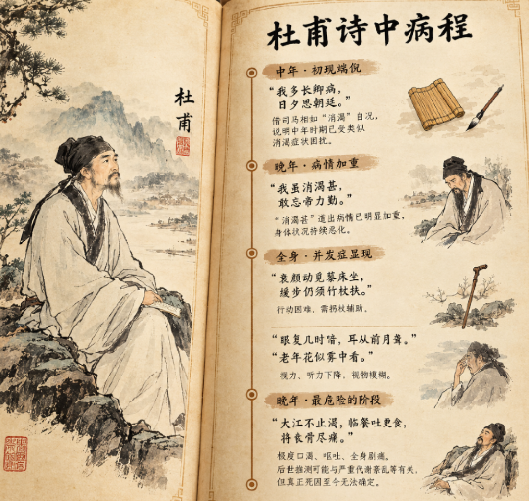 诗圣杜甫死于糖尿病?他写的1400余首诗中,记录了糖友抗病史