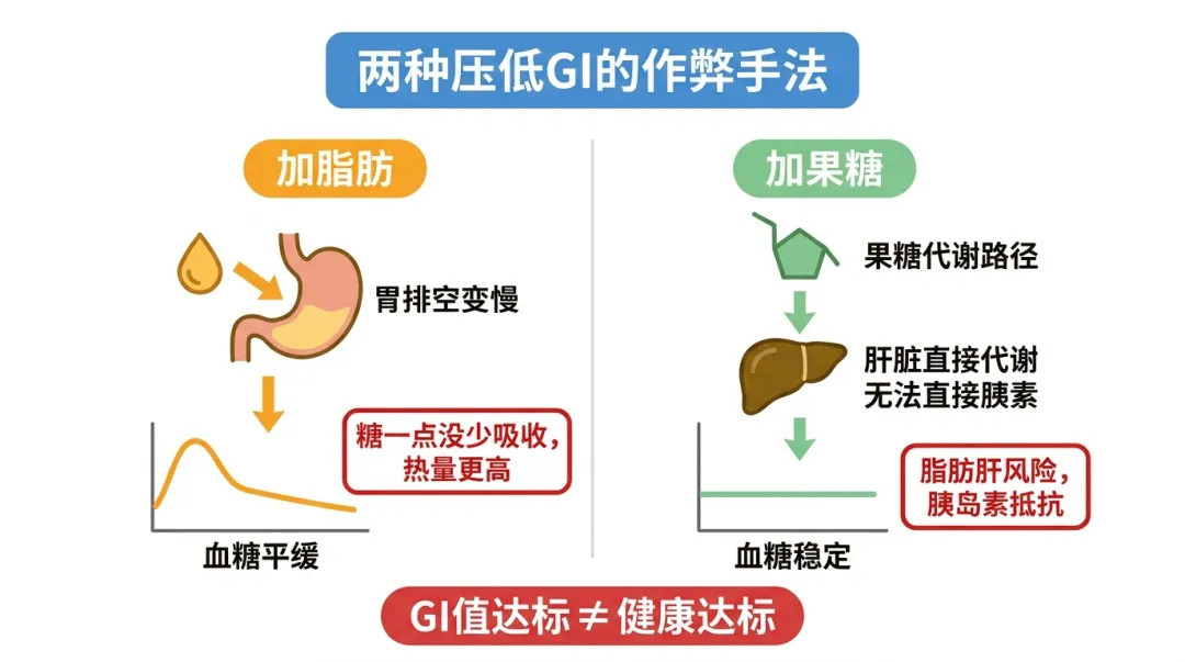标着“低GI”,实测血糖还是冲到11.1:脂肪和果糖把“升糖慢”做出来了