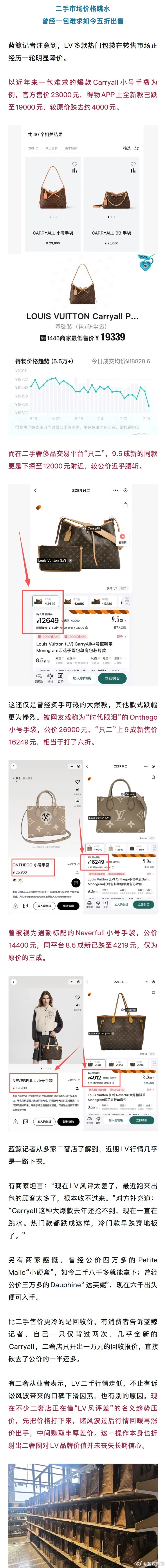 LV Carryall公价23000，二手近乎腰斩：维权风暴里，该买、该卖还是该等？
