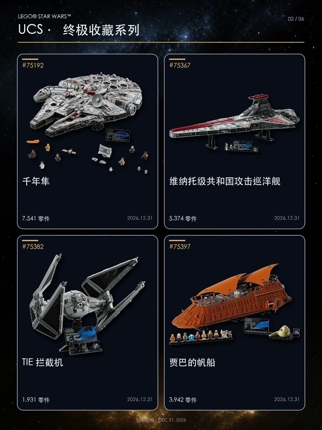 7399元的乐高千年隼75192年底绝版：二手挂到1950，2027新版UCS和钢铁隼都在路上，收老款还是等新版先算账