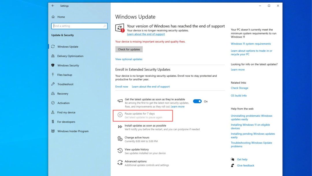 Win10被悄悄续命到2027年10月:免费安全补丁通道还开着,但8月起两扇门在关上——先看清你是哪类钉子户再决定升不升