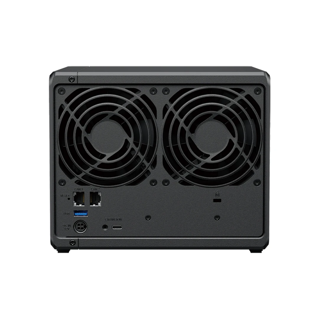 群晖DS925+背面接口，含LAN1/LAN2网口