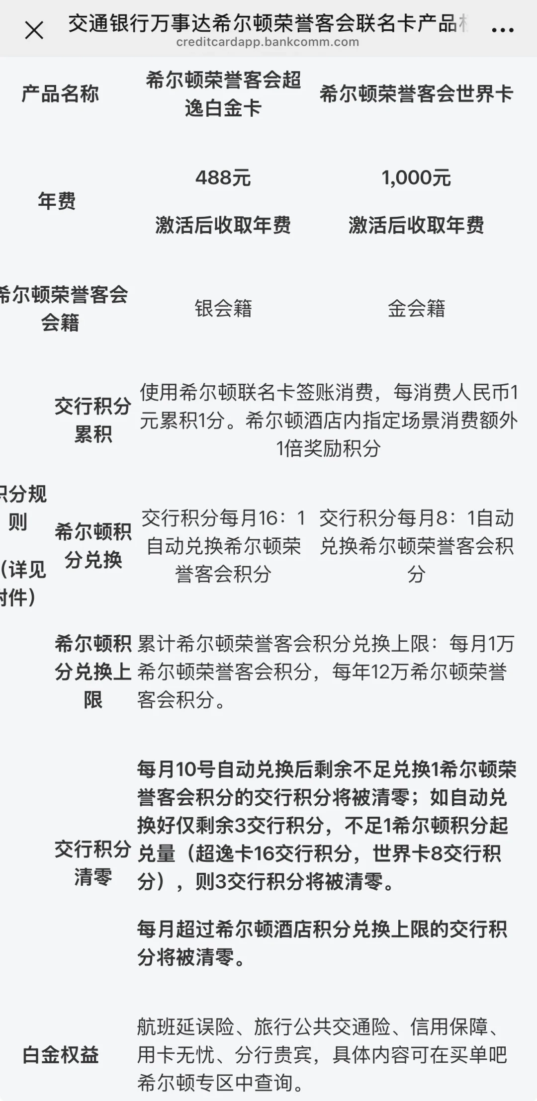 中国大陆第一张希尔顿联名卡上线:什么都明了,除了最关键的门槛