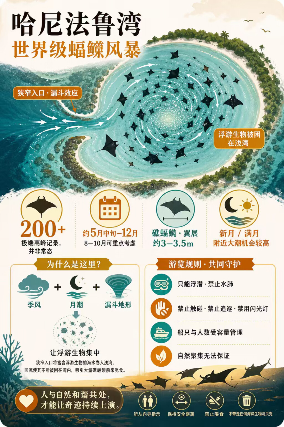 马尔代夫淡季悖论:度假岛半价、蝠鲼风暴最猛,但湾里禁止水肺——哈尼法鲁湾追manta地图把选岛、概率、花费一次算清