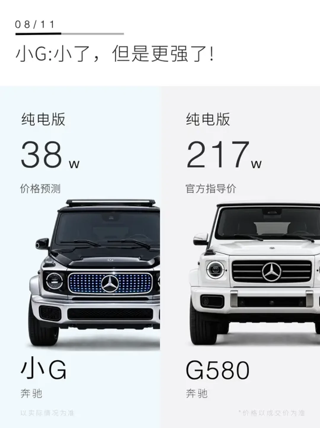 网传38万起的奔驰小G刷屏了:翻完全网爆料,这三个真相得先说清楚