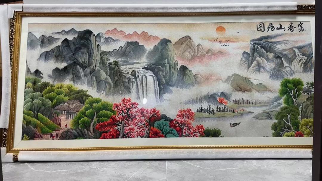 全网统计《富春山居图》十字绣:有人8个月完工,有人放了三年没动,低于百元的图纸别开工