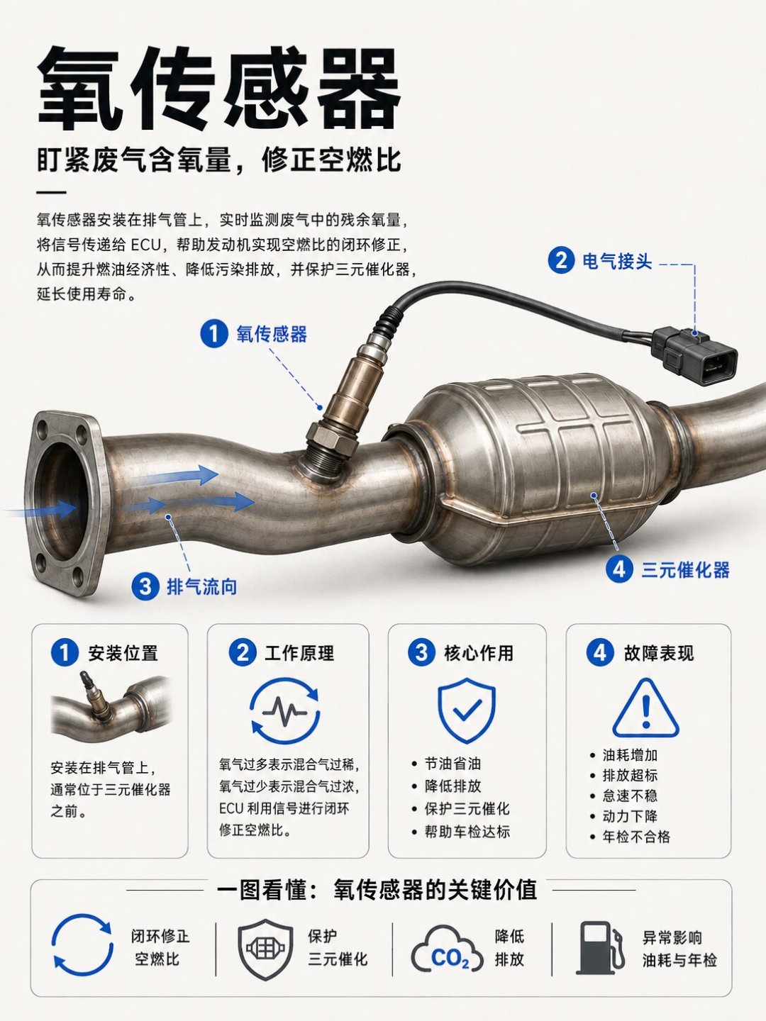 修车店说氧传感器坏了报价一千多,先别掏钱:日系车的前氧多半是