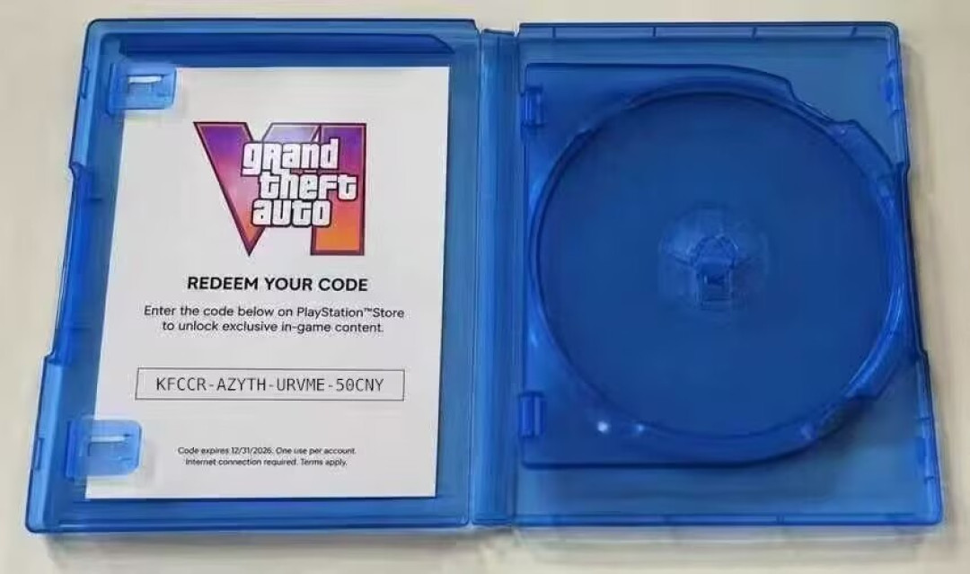 GTA6实体版没有光盘，只有一个码：收藏党在抢，回血党没法卖，三类人三种买法