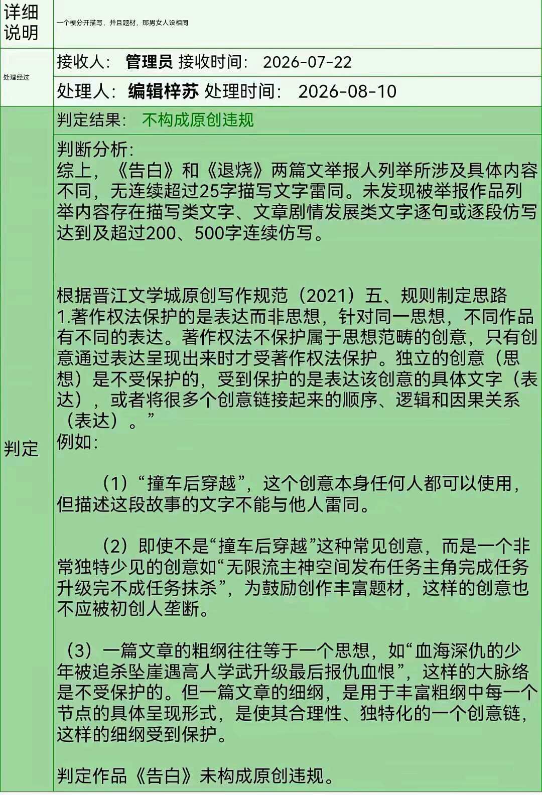 《告白》被判“不构成原创违规”,但两边还在吵:调色盘、平台判定和法院判决各管什么?