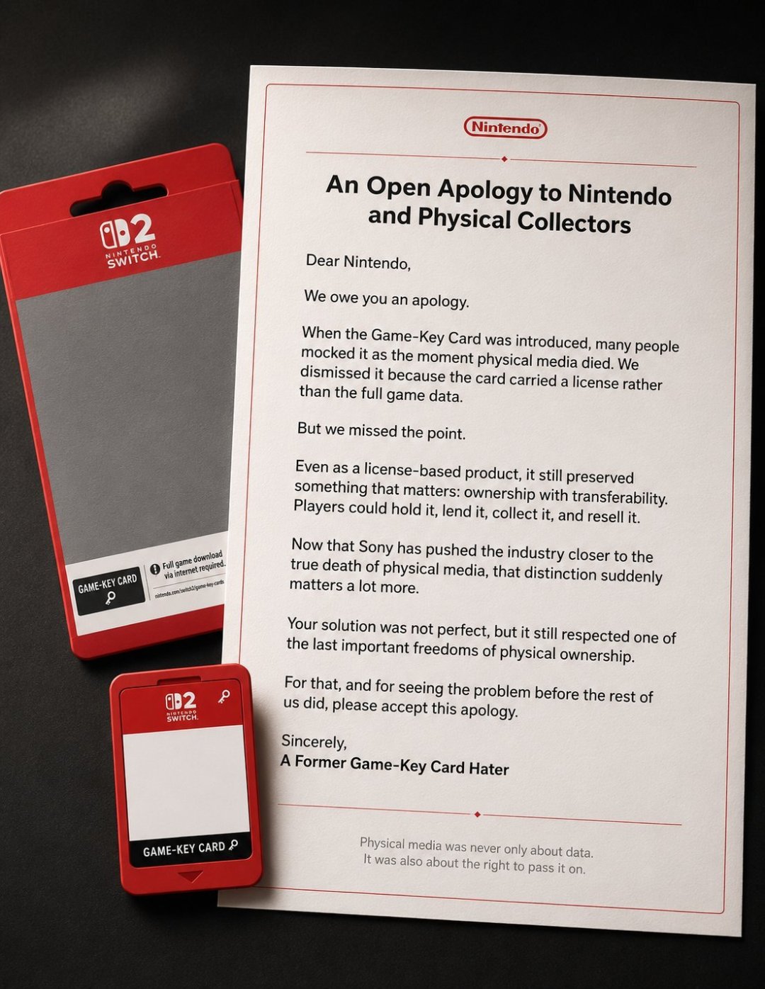 从“一起抵制”到“写道歉信”:Switch 2钥匙卡口碑反转这一年,法环50GB来了,三种买法怎么选?