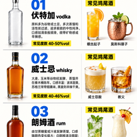 点鸡尾酒不再靠蒙！一次认全六大基酒和招牌