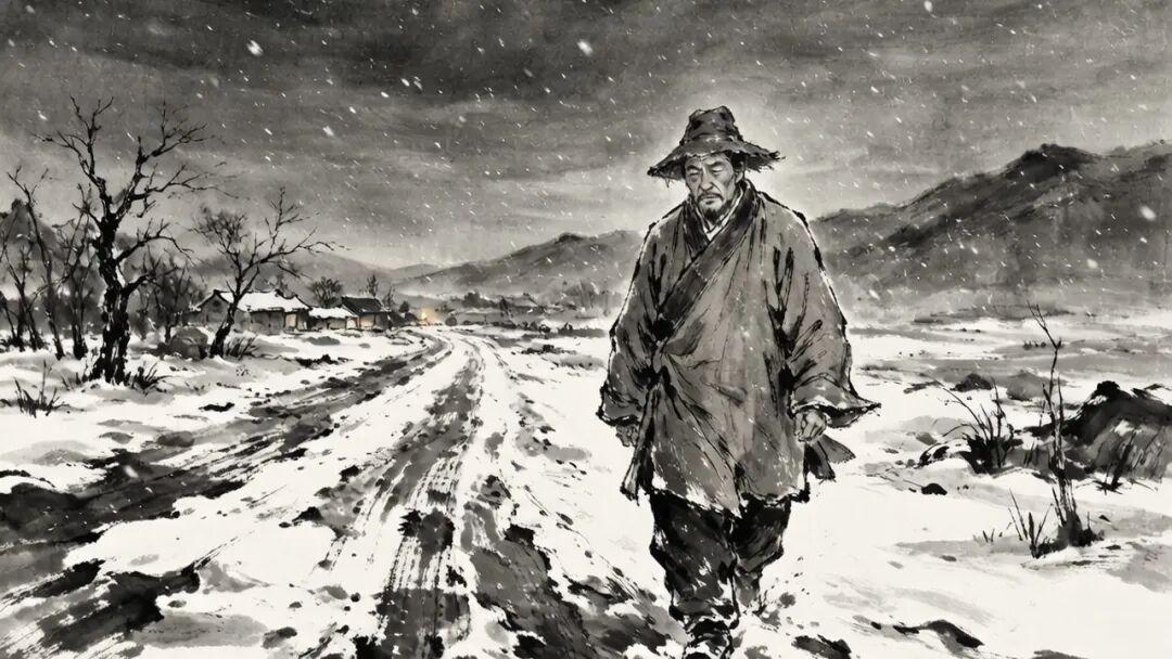 林冲靠一床絮被、一葫芦冷酒,能熬过那个雪夜吗?社区已经逐帧考完了