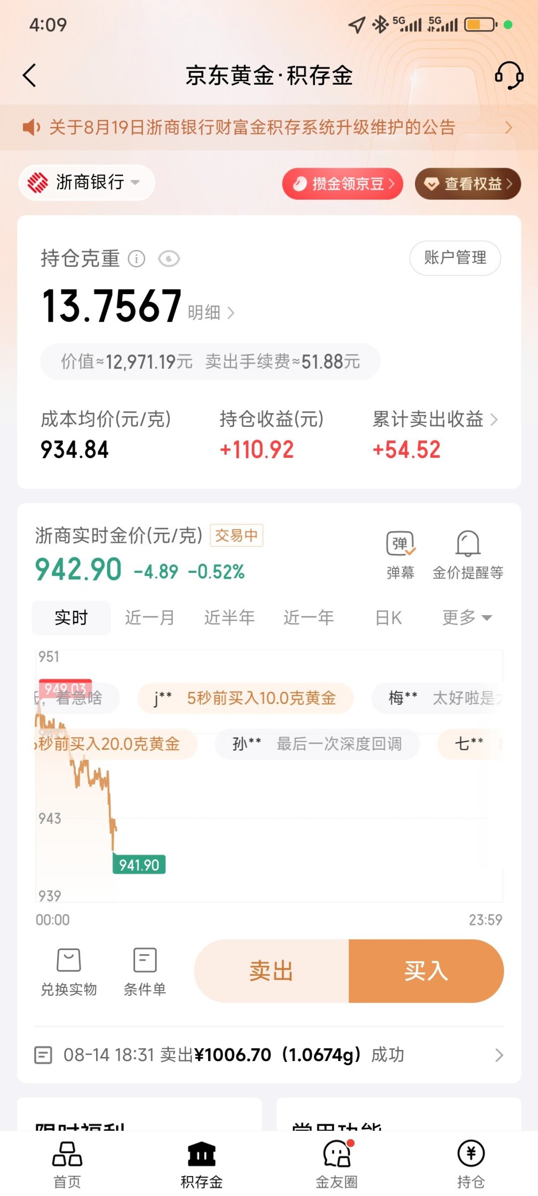 金价一夜大跌，七夕“克减”最高350元：金饰到手价跌进9字头，但这波“降价”大头不是金价
