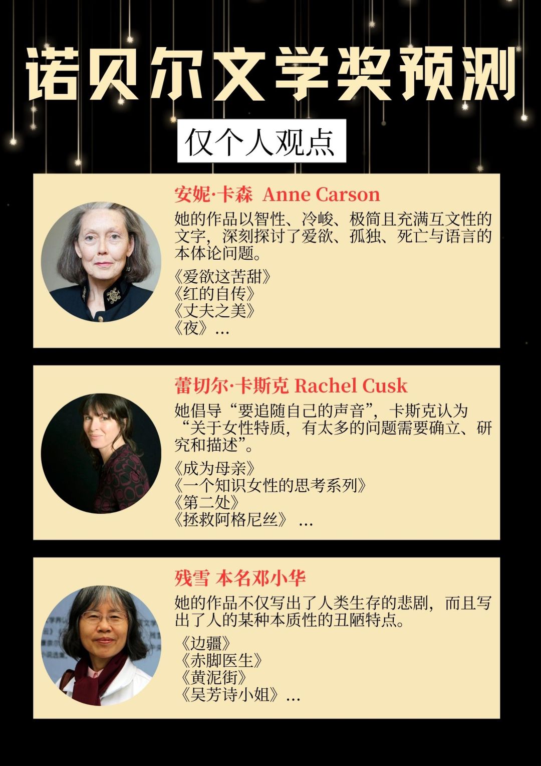 诺奖文学开奖倒计时六周:你看的“陪跑名单”其实是赔率榜,现在抄底潜在得主作品最划算