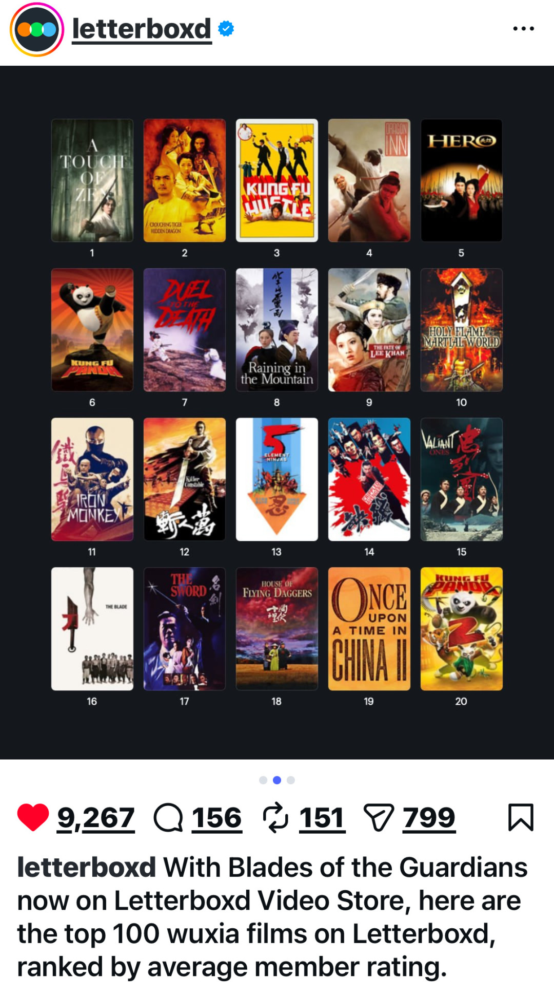 《卧虎藏龙》Letterboxd武侠榜第2、伦敦35mm重映定场:内地观众什么时候能补上这张票?