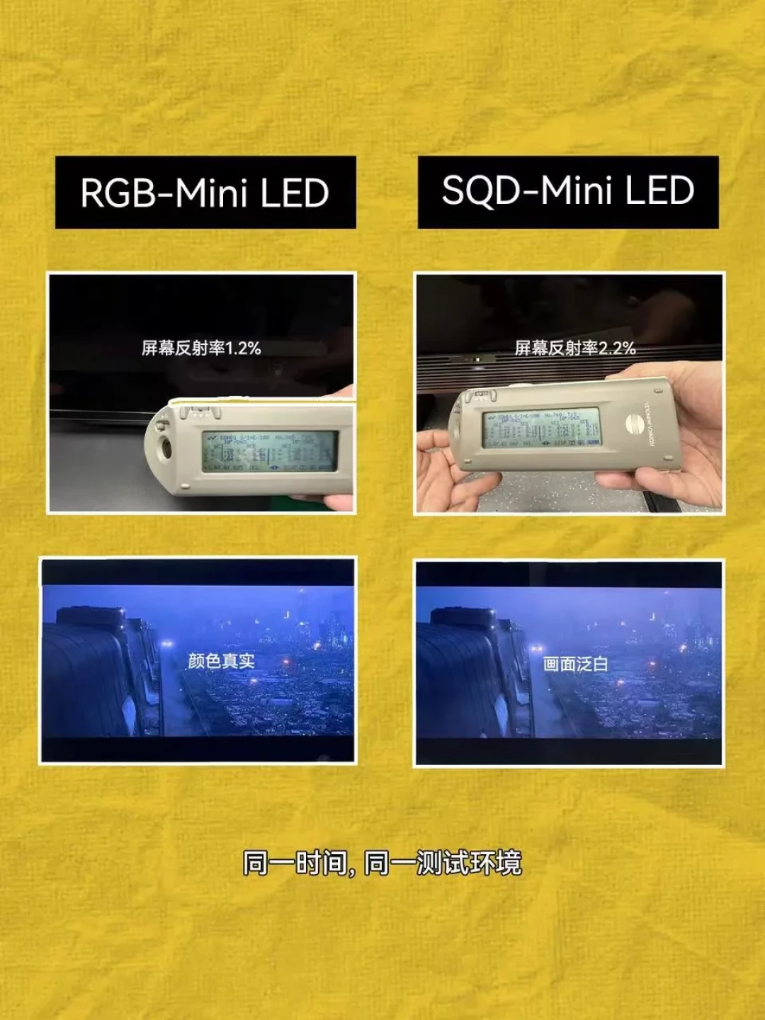 SQD说RGB串色,RGB说SQD偏红:翻遍全网横评和真实用户帖,MiniLED电视的路线之争终于讲明白了