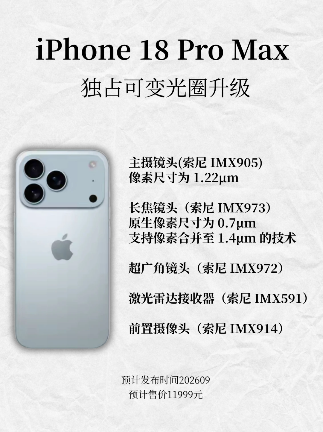 iPhone 18 Pro这次被刀得最狠:可变光圈Max独占、电池差1279mAh,这钱怎么花想清楚再动手