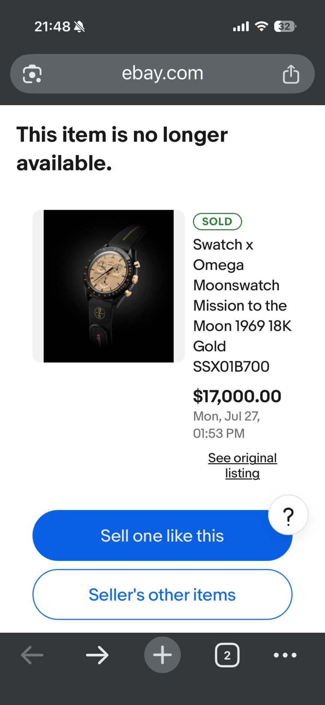 公价4400块塞了11克金，购买资格被炒到23万：MoonSwatch 1969开始提货，这溢价该不该追？