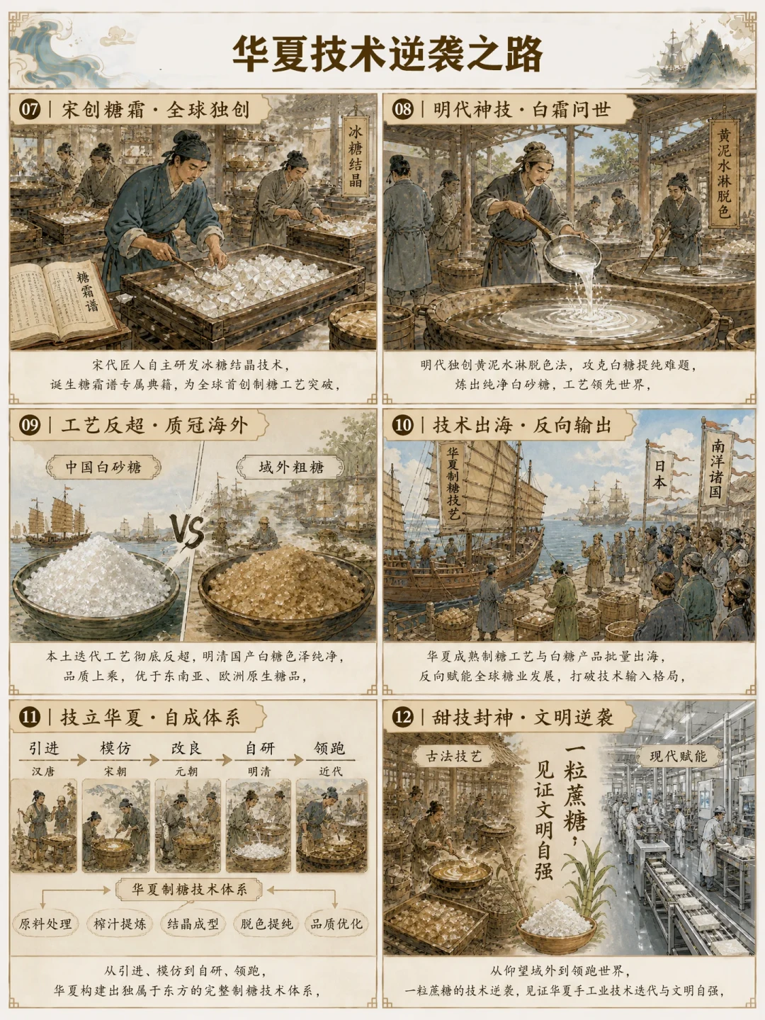 泥水淋在黑糖上,怎么就变出白糖了?《天工开物》这项明代“黑科技”,正被年轻人接连复刻