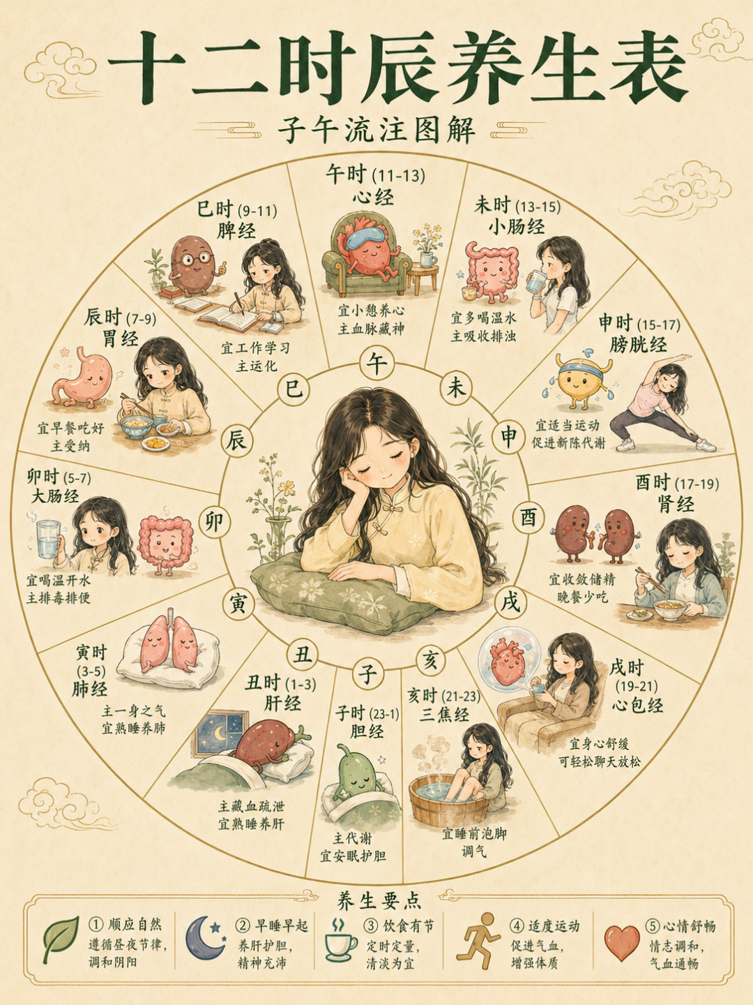 收藏夹里的子午流注表:对照现代生物钟逐条核对,哪些该留哪些该删