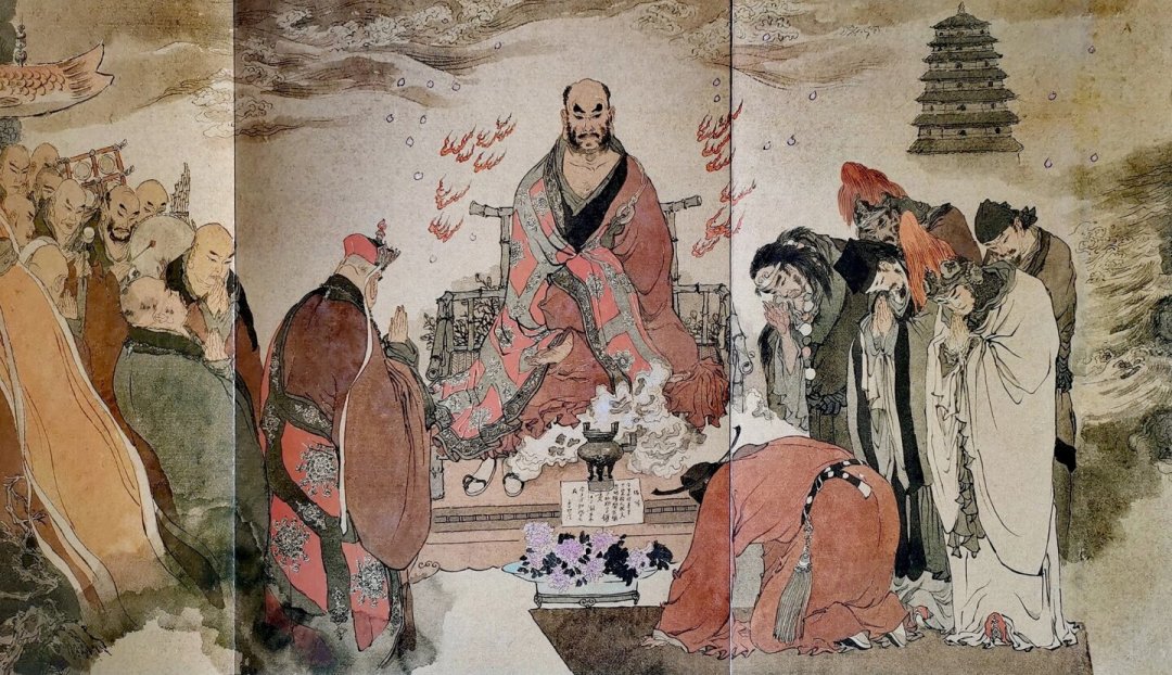 三版鲁智深结局,我逐条对了一遍:央水删了圆寂,新水拍拧了,十六个字只有原著写全了