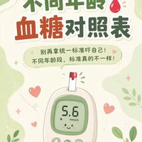 怀疑自己血糖高？各年龄血糖标准表，3步自测超安心