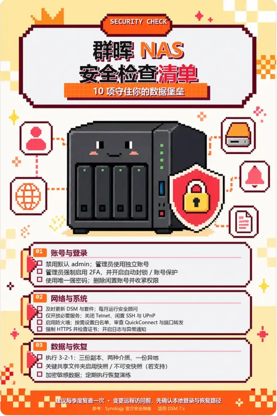 NAS安全设置清单图
