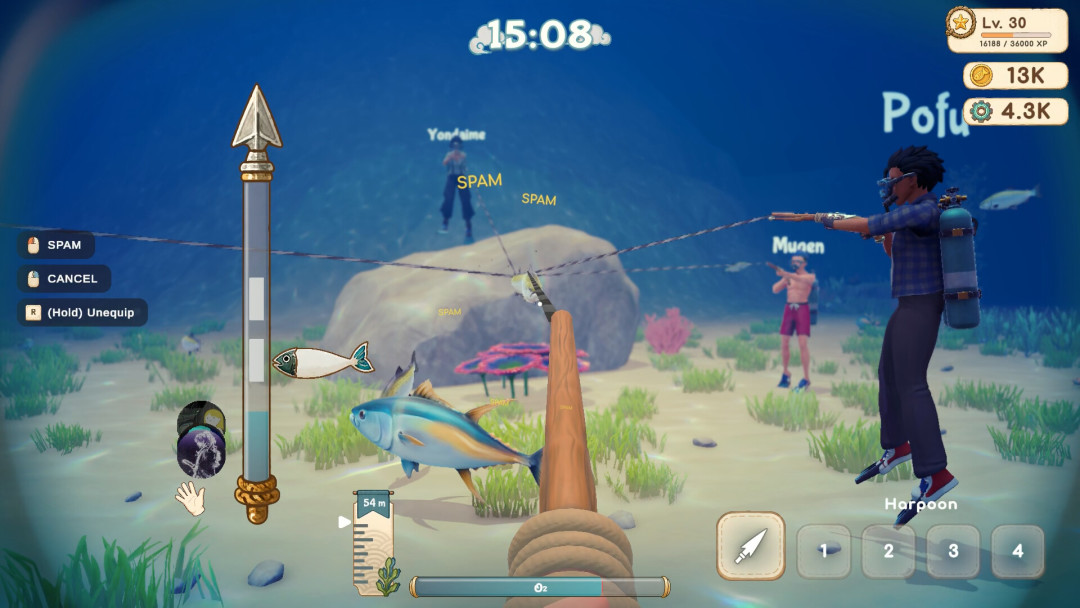 《潜水员戴夫》的联机梦,被一个5人新游先圆了:昨天开业的《Deep Blue Sushi》53.1元,但两点先看清