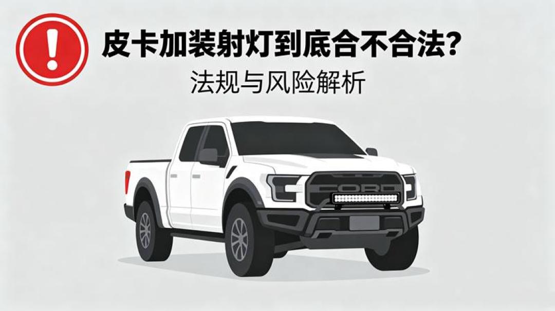 射灯“能备案”是改装圈最贵的谎话:一台皮卡被罚550元记1分,合规改灯只有四条路