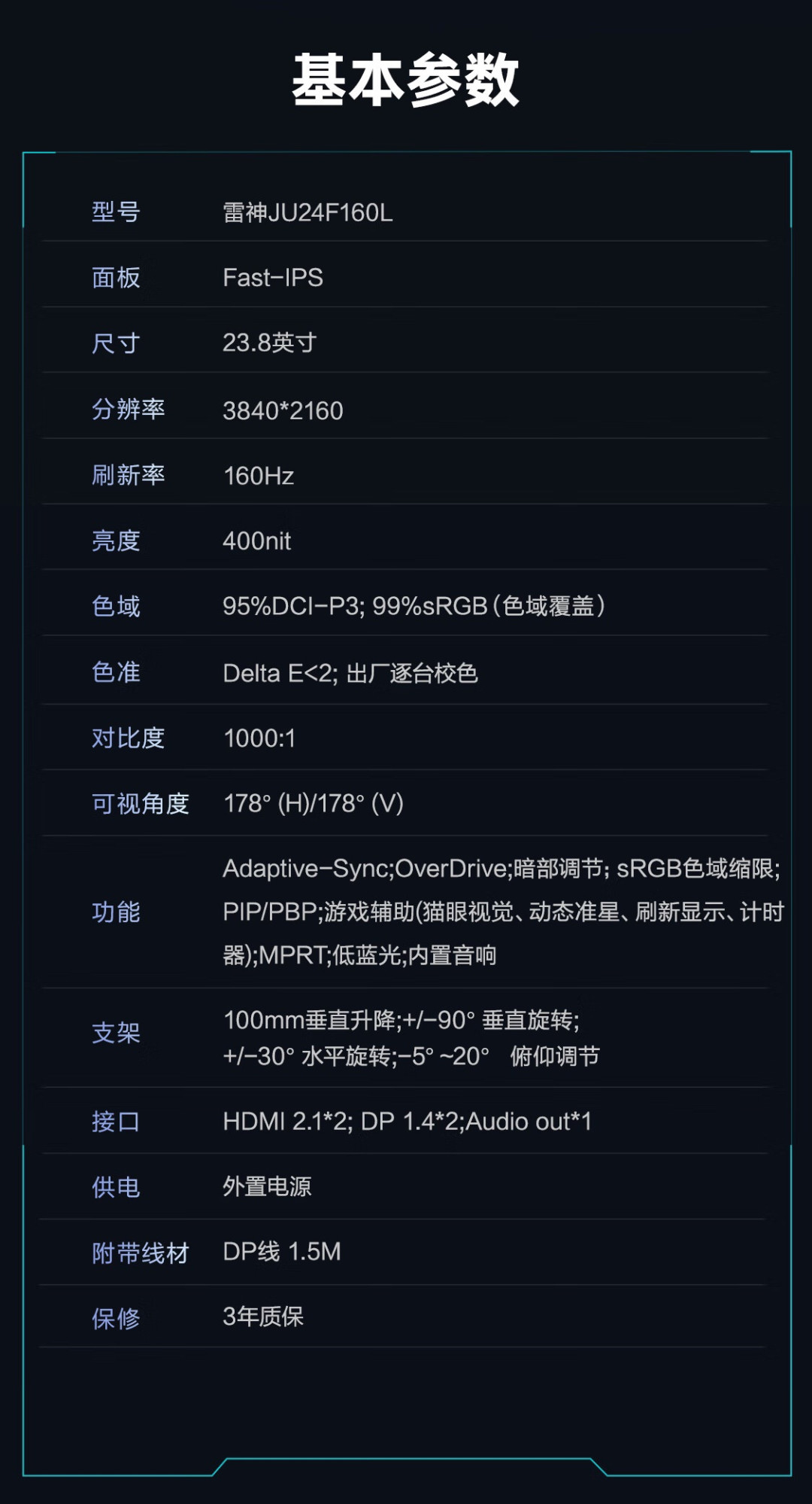 雷神1499元把24寸4K160端上桌,比优派便宜500块——但翻完400条评论再说:三种人能买,两种人该等