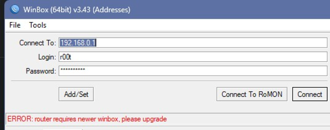 7.25 上 WinBox 3 已被拒之门外