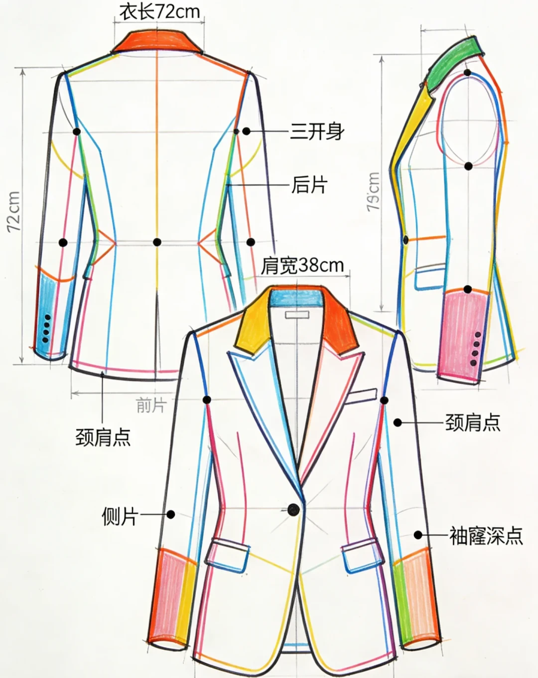 第一件手工西装,现在开裁才赶得上秋天穿:4个工艺卡点、3条纸样路线、1份成本账