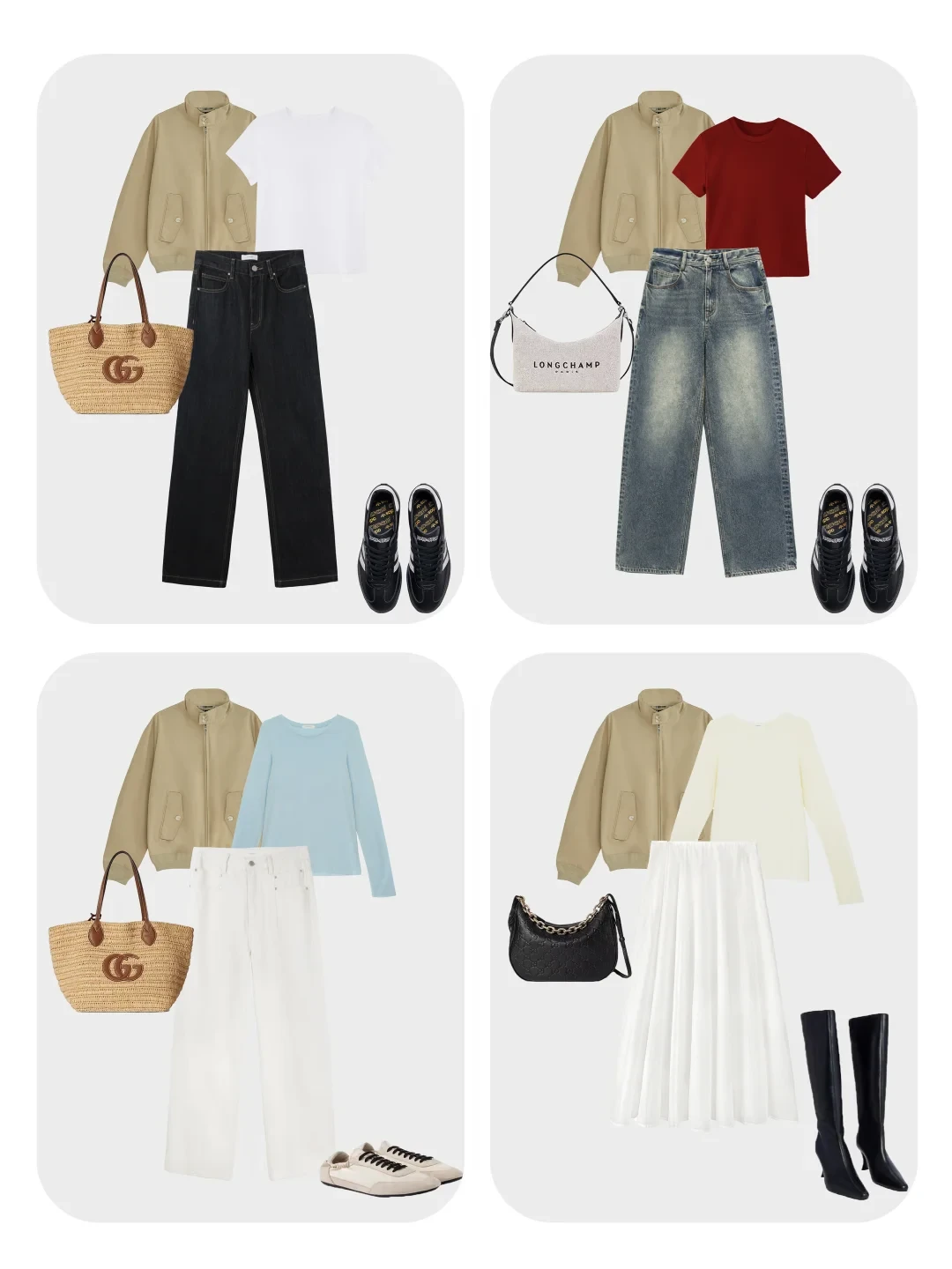 衣柜塞满却没衣服穿?我算了笔账:12件单品就够搭出21套早秋OOTD