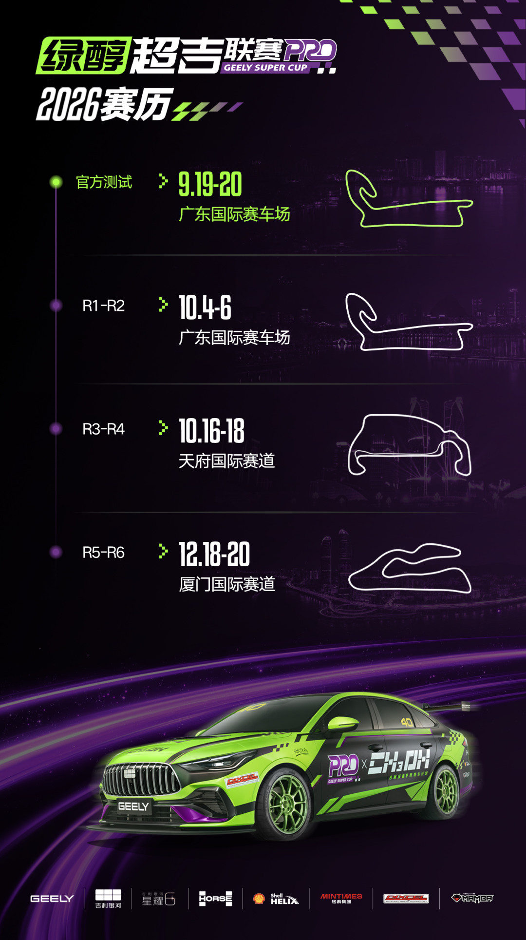 18回合砍到6回合,赛车换成甲醇:2026超吉联赛PRO怎么看?