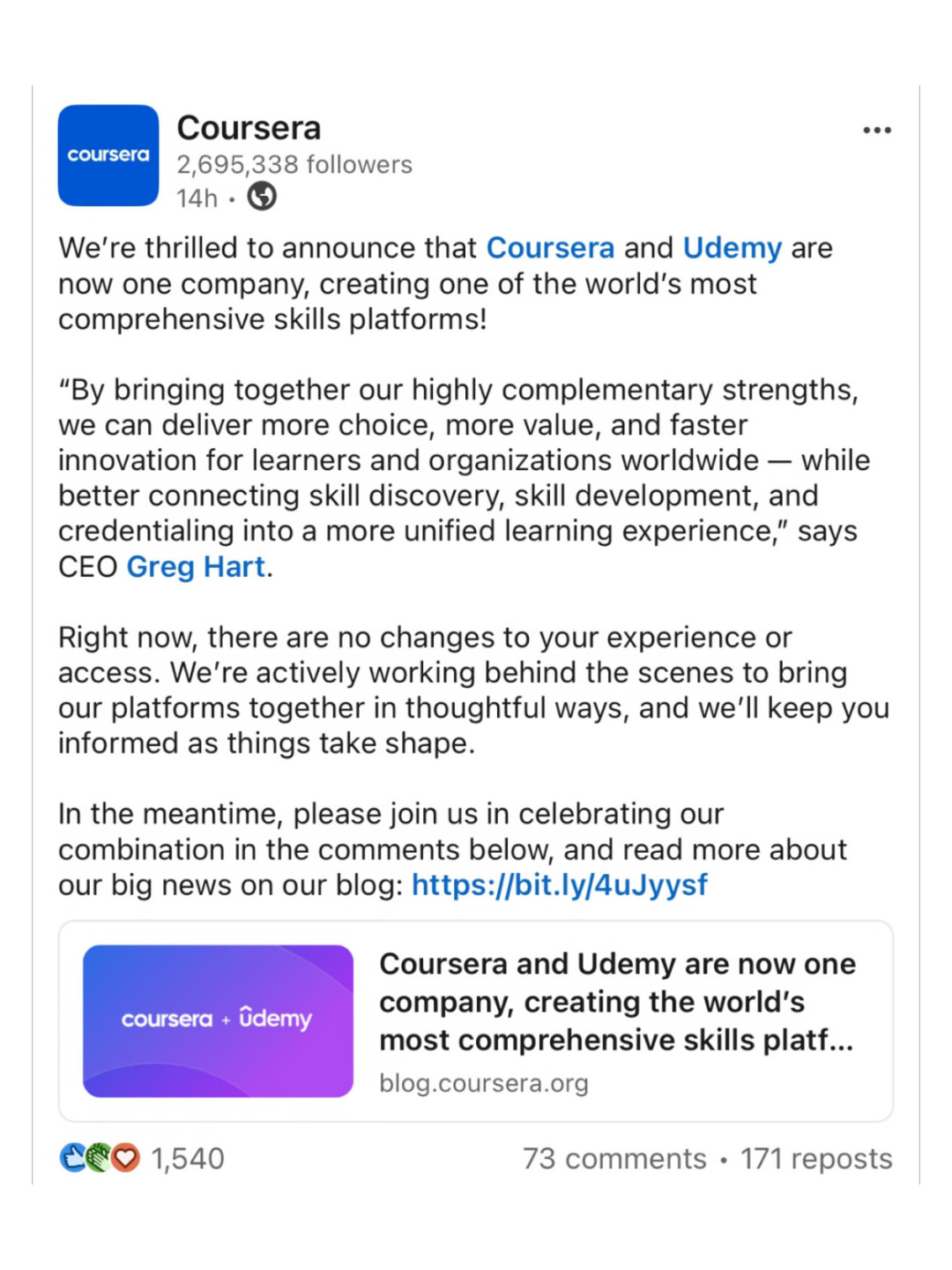 Udemy标价189美元的课,常年只卖12.9:Coursera合并第一年,把买课门道一次说清