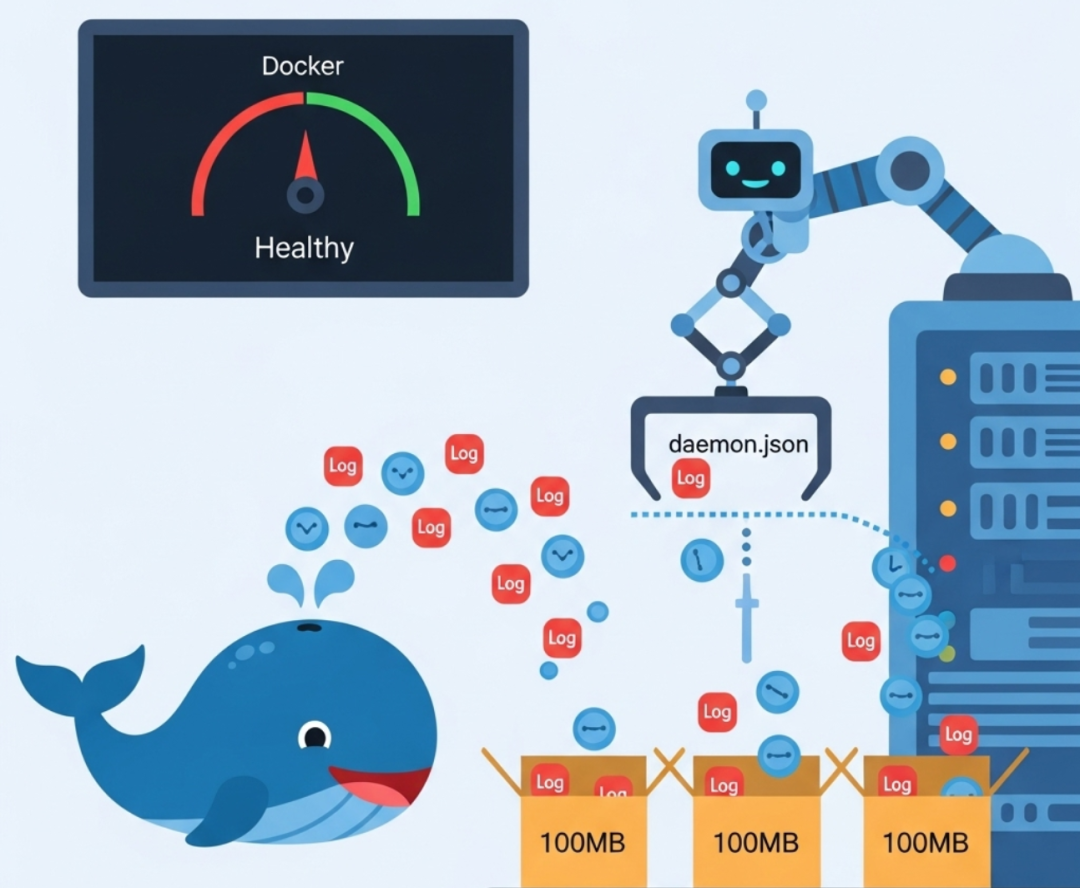 Docker 把磁盘吃掉了？有人日志 200GB、有人缓存 38G：删之前先看风险等级