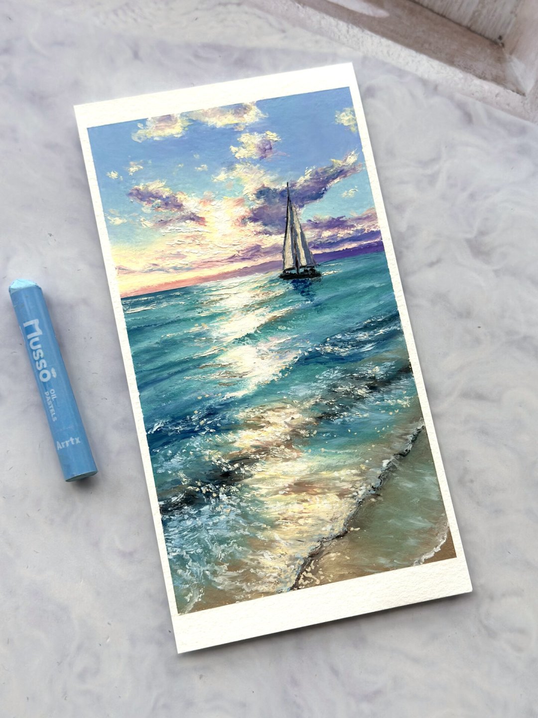 想亲手画幅海景挂家里?先看清油画棒、肌理画、水彩、油画这四条路的成本与坑