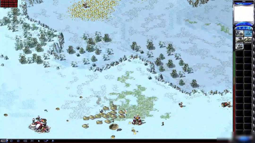 冰天雪地地图上的法国阵营对局画面
