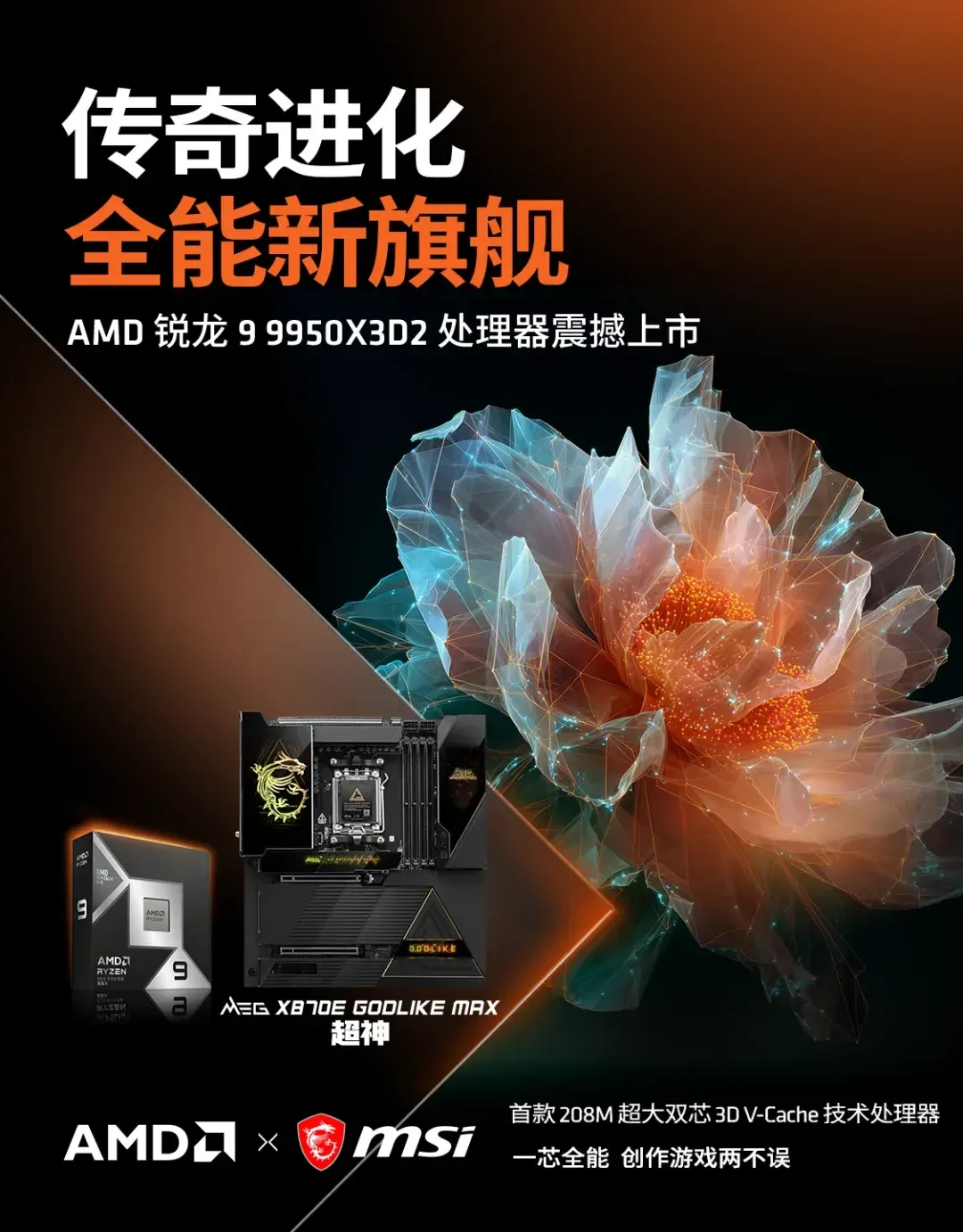 “不能超”的X3D被板厂卷到9000MT/s内存：9950X3D2四个月军备竞赛，值不值得买和怎么配