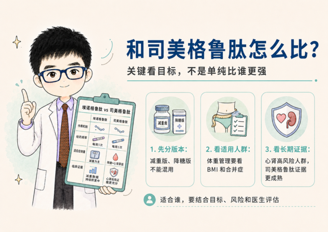 埃诺格鲁肽与司美格鲁肽对比