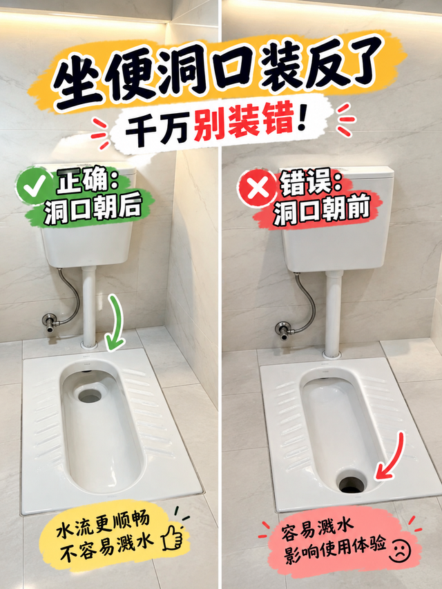蹲便器方向装反了？很多人装修时真没注意