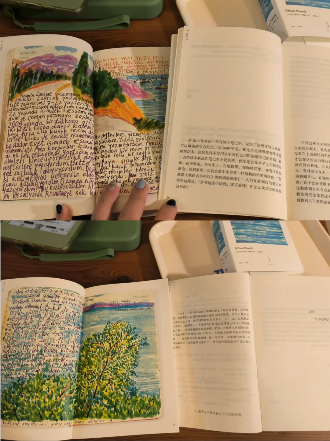 Moleskine该给帕慕克打钱：诺奖作家14年的笔记本涂鸦上市，《远山回忆》值得给谁
