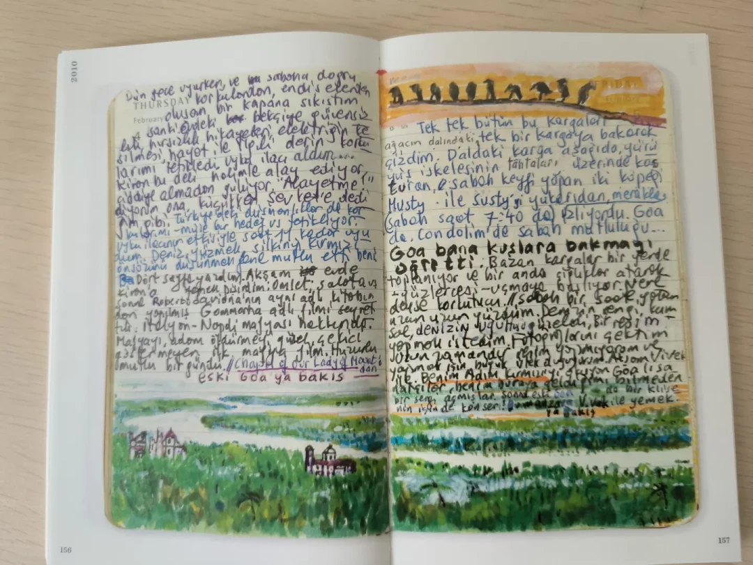 Moleskine该给帕慕克打钱：诺奖作家14年的笔记本涂鸦上市，《远山回忆》值得给谁