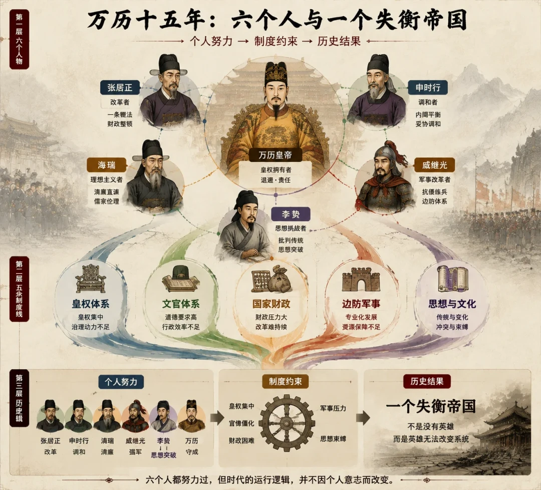 打工人又把《万历十五年》当职场书读了:这本书里搞权谋的人也没好下场,这才是它真正值钱的地方