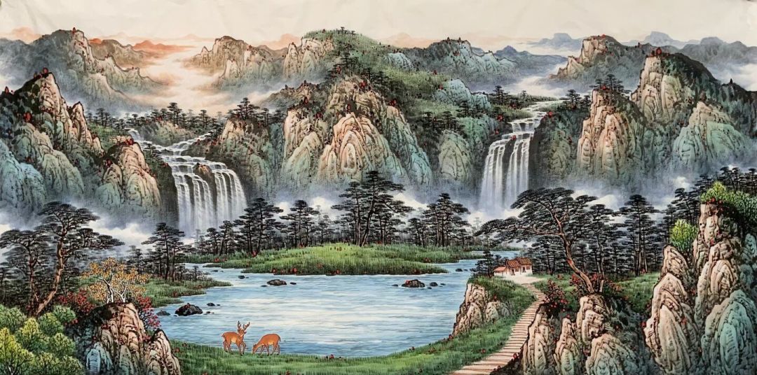 想在家挂幅手绘彩墨山水?掏钱之前,先把印刷、半手绘、真迹分清楚
